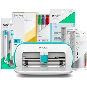 Cricut Joy | Starterpakket voor compacte intelligente snijmachine, kunststof, wit, starterbundel (2023 Edition)