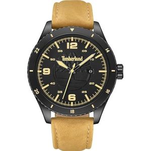 Timberland TDWGB0010502 Herenhorloge, analoog, kwarts, met leren band, bruin, modern, Bruin, Modern