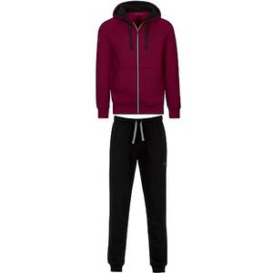 Trigema Chianti melange Comfort Overall met capuchon voor heren, XL, chianti melange, XL, chianti melange