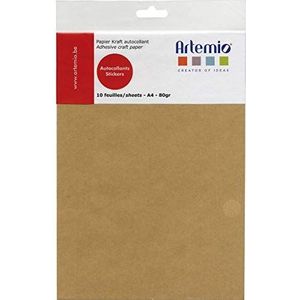 Artemio 13020035 10 vellen zelfklevend papier, A4, kraftpapier, meerkleurig, 21 x 0,5 x 32,70 cm