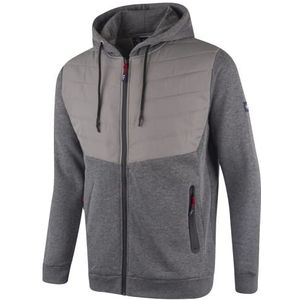 Lee Cooper Workwear LCJKT126 Heather Thermo Zip Hoodie voor heren, Grijs Chinees