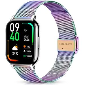 Harikiri Metalen armband compatibel met Popglory P66,22 mm voor Nerunsa P66D, Donerton T50S/T50H, TOOBUR/ENOMIR/Yoever/Gydom/Poounur/RuIMEN