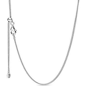PANDORA Damesketting zonder hanger, 925 sterling zilver, 398283-60, 60 cm, edelmetaal, geen edelsteen, Edelmetalen, Geen edelsteen