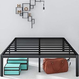 ZINUS Van Sommier metalen platform lattenbodem 41 cm | lattenbodem van staal | voor volwassenen, kinderen en jongeren | eenvoudige montage | opbergruimte onder het bed | 90 x 190 cm | zwart