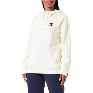 Diadora L.hoodie Slit damessweatshirt (1 stuk), Wit (Butter White)