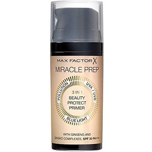 Max Factor Miracle Prep 3-in-1 Beauty Protect Primer, met SPF en beschermt tegen UVA/UVB-stralen, 30 ml