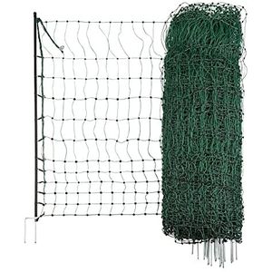 KERBL 292214 elektrisch net, dubbele punt, voor pluimveehouderij, groen, 25 m x 112 cm