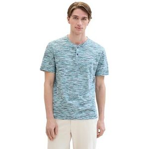 TOM TAILOR T-shirt pour homme, 35585 - Bleu sarcelle multicolore Spacedye, XL