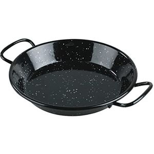 Lacor 60188 Mini-paella-pan van ijzer, Smalt, ideaal voor presenteren, serveren en koken, deksel van geëmailleerd staal, Ø 28 cm