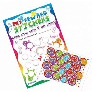 School Stickers Beloningsbord A4 regenboog met sticker