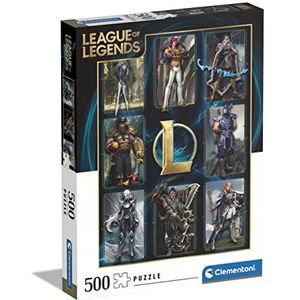 Clementoni - 35122 - Puzzel League Of Legends - 500 stukjes - Made in Italy, puzzel voor volwassenen 500 stukjes, fantastische puzzel, videospellen, plezier voor volwassenen, meerkleurig