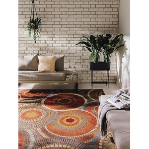 benuta Nest Artis tapijt, kunstvezel, geschikt voor buiten, rechthoekig en stijl: abstract, boho-stijl, etnische stijl, onderhoudsvriendelijk, voor woonkamer, slaapkamer, hal,
