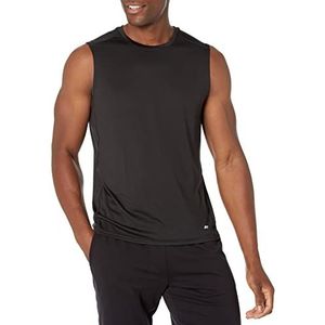 Amazon Essentials Tech Stretch Muscle overhemd voor heren, zwart, S