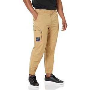 Armani Exchange Short pour homme avec poche zippée sur le côté avec logo, beige, 12