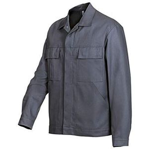 BP Workwear 1485-060-53 Basic werkjas, verborgen drukknoopsluiting, puur katoen, normale pasvorm, maat 44/46, donkergrijs