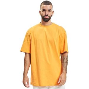 Urban Classics T-shirt met korte mouwen voor heren met afhangende schouders, 100% katoenen jersey, Oranje, L