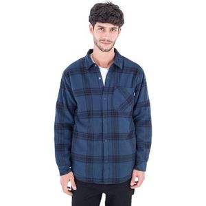 Hurley Portland Sherpa Lined Flannel Herenhemd, Blauw (Armored Navy 2)