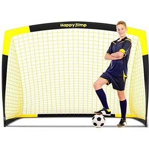 Happy Jump Pop Up voetbaldoel voor kinderen, 1 x 1, zwart en geel