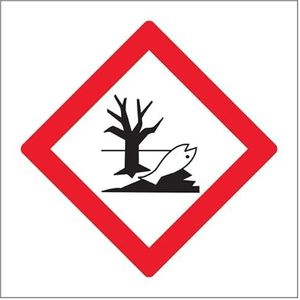 V Safety hazardous to the environment magneetbord, 300 x 300 mm