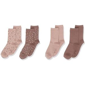 Name It NKFWAK Set van 4 paar wollen sokken voor meisjes, XXIII, zwart, 110W/116L, zwart, 110W/116L, zwart.
