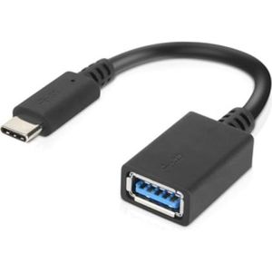 Lenovo LenovoUSB-CtoUSB-AAdapter USB-kabel 0,14 m USB 3.2 Gen 1 (3.1 Gen 1) USB C USB A Zwart