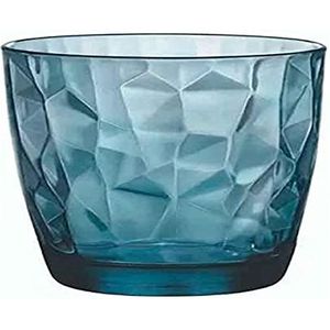Bormioli Rocco 302259 Diamond Ocean Blue whiskyglas, 390 ml, glas, blauw, 6 stuks