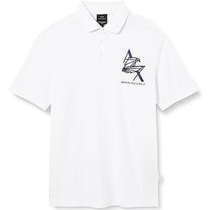 Armani Exchange Duurzaam - Eagle logo print - regular fit poloshirt voor heren, Wit