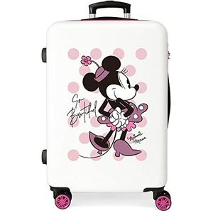 Disney Have a Good Time Minnie So Beautiful koffer, medium, roze, 46 x 65 x 23 cm, hard, ABS, zijcombinatiesluiting, 56 l, 3 kg, 4 dubbele wielen, roze, maat única, middelgrote koffer, Roze,