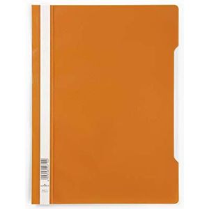 Durable Clear View 50 stuks A4-mappen oranje | transparante voorkant | ideaal voor het bewaren van A4-geperforeerde documenten