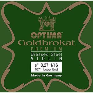 Optima Premium gouden brokaat viool snaren van hard messing 1/16 E 0,27 S