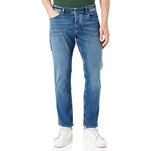 BOSS Taber BC-C Heren Jeans Tapered Fit Blauw Comfort Stretch Denim, Blauw