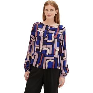 TOM TAILOR 1039122 damesblouse, 33970 - Zwart abstract design