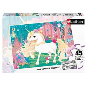 Nathan - Kinderpuzzel - 45 stukjes - Mooie eenhoorn - Meisje of jongen vanaf 5 jaar - Hoogwaardige puzzel - dik en duurzaam karton - Fantastisch - 86456