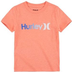 Hurley Hrlb T-shirt voor kinderen, One and Only Boys Tee, Mango gemêleerd, 4 ans