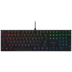 CHERRY MX 10.0N RGB, internationale lay-out, QWERTY-toetsenbord, bekabeld, mechanisch toetsenbord, Cherry MX Low profiel, RGB SPEED SWITCHS, zwart