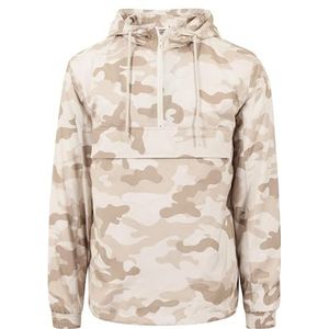 Urban Classics Camo Pullover Over Windbreaker Herenjas, Camuflaje Arena