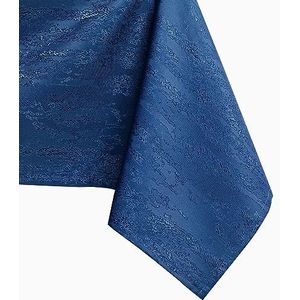 AmeliaHome Tafelkleed lotuseffect waterafstotend polyester donkerblauw Vesta 120 x 220 cm