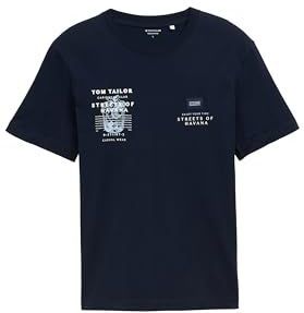 TOM TAILOR T-shirt pour homme, 10668 – Sky Captain Blue., M