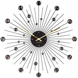 Karlsson Sunburst Wandklok Ø 50 cm Crystal Black