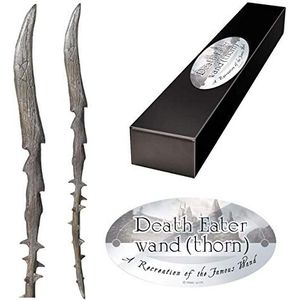 The Noble Collection - Death Eater Thorn Character Wand - 14 inch (34,5 cm) High Quality Wizarding World Wand met naam Tag - Harry Potter filmset filmrekwisieten Wands