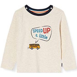 Noppies B Regular T-shirt Ls Massena lange mouwen baby jongens, beige (Whisper White Melange P202)