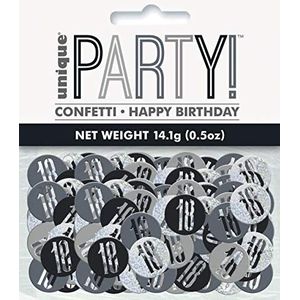 Unique Partyconfetti, 83824, zwart en zilver