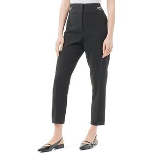 Koton Pantalon taille haute pour femme - Accessoire - Coupe skinny - Pantalon en tissu, Noir (999), 38