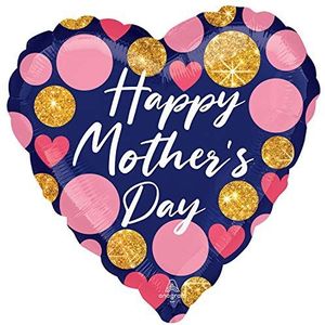 Amscan Anagram 4273201 hartballon ""Happy Mother's Day Satin Luxe 71 cm, marineroze