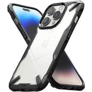 Ringke Fusion-X Hoes Compatibel met iPhone 14 Pro 6,1 inch (6,1 inch), harde achterkant, robuust, schokbestendig, geavanceerde TPU beschermhoes, zwart