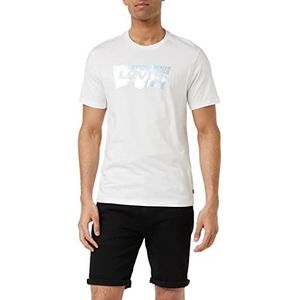 Levi's Graphic T-shirt voor heren met ronde hals, Wit folie