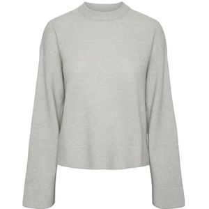 PIECES Pull en laine PCNALIA pour femme, Gris argenté., XL