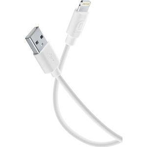 Cellular Line USBDATACMFIIPH5W USB-datakabel voor Apple iPhone 5, 1 m, wit