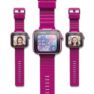 VTech - KidiZoom SmartWatch MAX roze framboos digitaal kinderhorloge, foto, selfie, video, horizontaal touchscreen, high-tech speelgoed, cadeau voor kinderen en jongeren van 5 jaar tot 14 jaar -