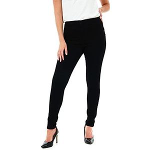 M17 Dames denim jeans jeggings skinny fit casual katoenen broek incl, zwart.